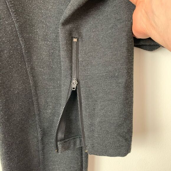 Loft Ann Tailor Dark Gray Pants/Leggings, Elastic Waistband, Ankle Zippers, XS - Picture 4 of 8